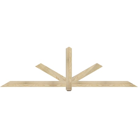 Ekena Millwork Kennewick Rough Sawn Timber Gable Bracket, Douglas Fir, 96"W x 28"H x 4"D x 4"F, 7/12 Pitch GBW096X28X0404KEN00RDF